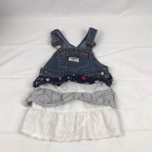 Oshkosh vestbak overall star dress‎ 2t